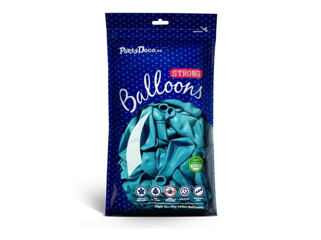 Balony Bel 12" metalik niebieski CARIBBEAN BLUE 10 sztuk