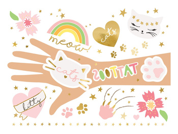 Tatuaże zmywalne - Kotki