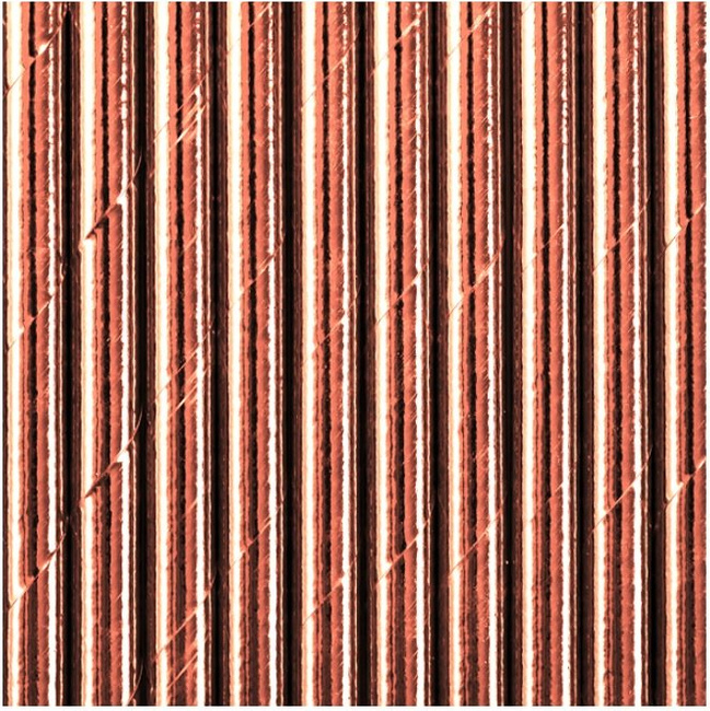 Jednokolorowy ROSE GOLD - Słomki opalizowane 19,5cm 250 sztuk