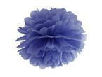 Pompon bibułowy 35cm - niebieski granatowy