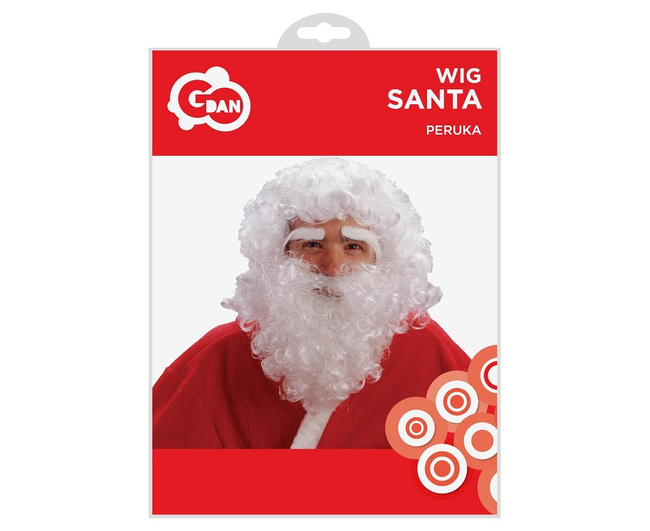Peruka Świętego Mikołaja z brodą