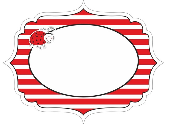 Biedronki - Etykieta Candy Bar 6 sztuk