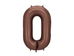 Balon foliowy 34" mat brąz mocca numer 0