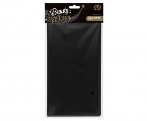 Czarny jednokolorowy obrus foliowy 137cm x 183cm