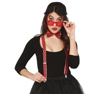 Zestaw Biedronka: szelki, okulary, muszka