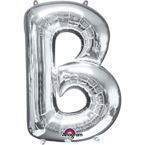 Balon foliowy 16" Srebrna Litera B