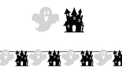 Girlanda halloweenowa "Nawiedzony dom" 3m