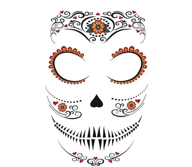 Tatuaż twarzy "Day of Dead"