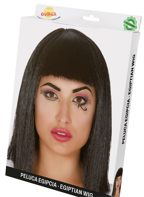 Peruka "Kleopatra" czarna