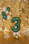 Balon foliowy 34" mat zielony numer 3