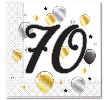 Urodziny Balonowe - Serwetki 33cm numer 70 20 sztuk