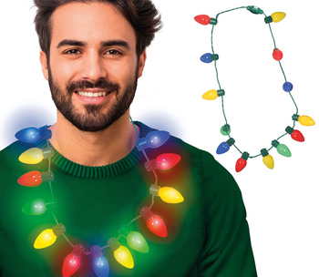 Naszyjnik lampki choinkowe, kolor LED