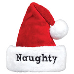 Czapki Świętego Mikołaja "Naughty" i "Nice" 2 sztuki