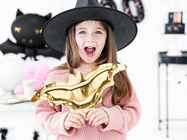 Nietoperze - Talerzyki 37,5x18,5cm złote 6 sztuk