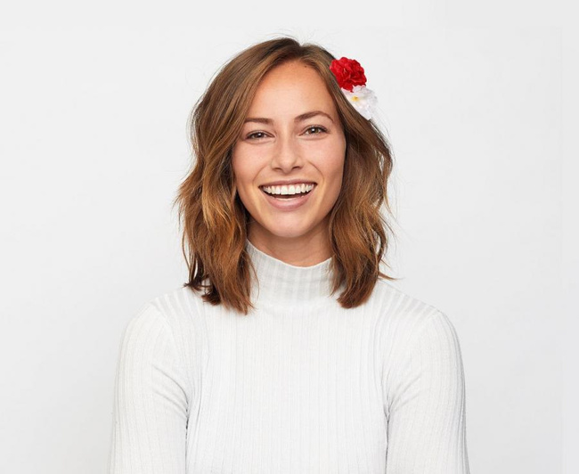 Przypinka do włosów - kwiaty czerwono-białe