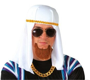 Czapka Araba - Turban biały ze złotą lamówką