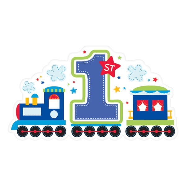 Roczek chłopca Autka - Dekoracje wycinane 12 sztuk