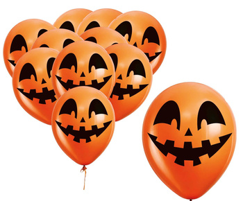 Balony 12" Dynia wydrążona, pomarańczowe 10 sztuk