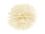 Pompon bibułowy 35cm - kremowy