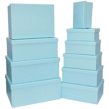 Pudełko ozdobne prostokątne 11101945 - błękitne