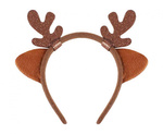 Opaska "Rogi renifera" małe brązowe