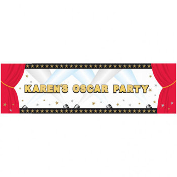 Hollywood - Baner personalizowany +120 naklejek 50 x 165cm