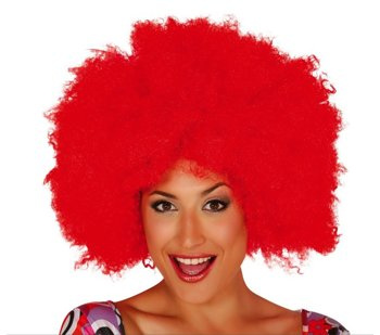 Peruka AFRO duża czerwona