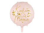 Balon foliowy 18"  Kocham Cię Mamo, różowy