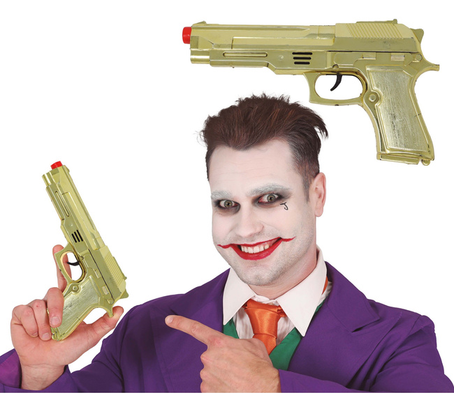 Pistolet złota broń 23cm