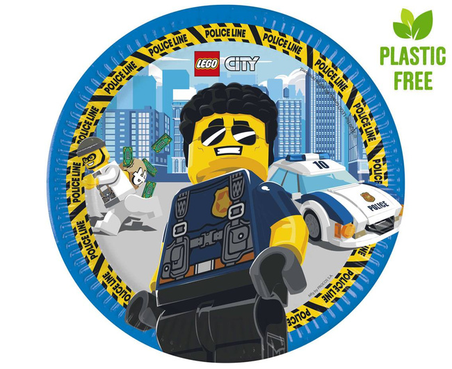 Lego City - Talerzyki papierowe 23cm 8 sztuk