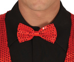 Muszka Sylwestrowa w cekiny czerwona