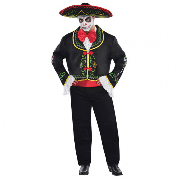 Kostium męski "Kościotrup Day of the Dead" + kapelusz