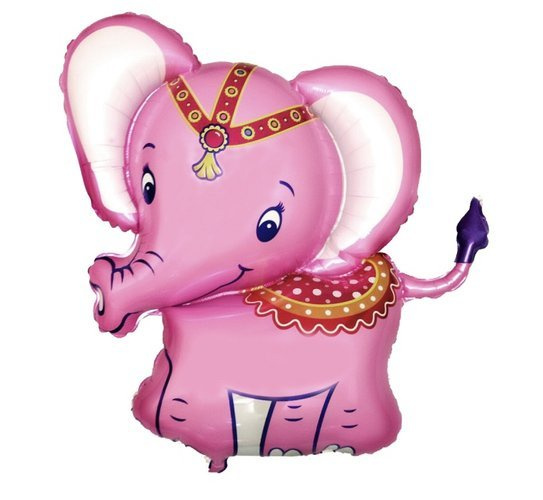 Balon foliowy 24" słonik cyrkowy różowy