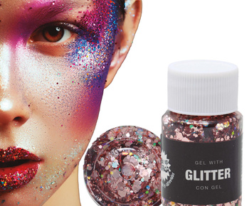 Brokat w żelu 20g - różowy