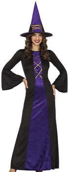 Kostium Wiedźma suknia czarno - czerwona