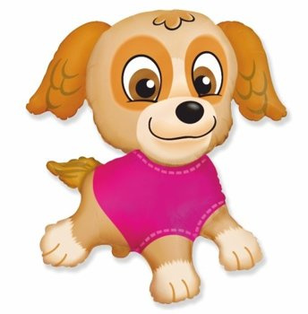 Balon foliowy 24" Piesek szczeniak - różowy