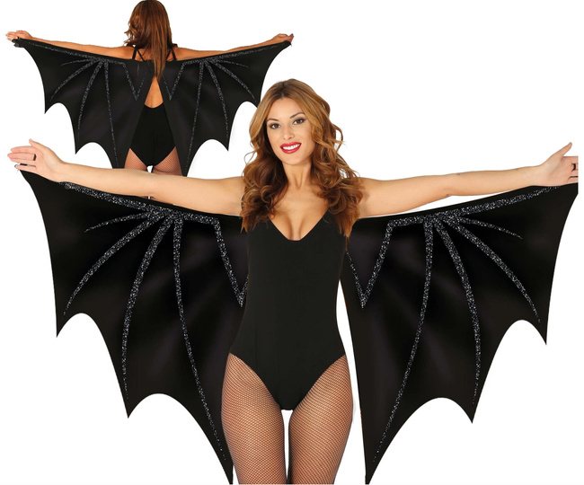 Peleryna nietoperza, czarna 150x70cm