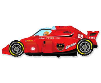 Balon foliowy 24" Samochód wyścigowy - czerwony