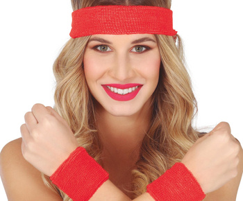 Disco opaski z froty czerwone 3 sztuki