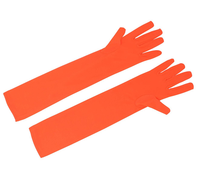 Rękawiczki Długie 45cm - Pomarańczowe