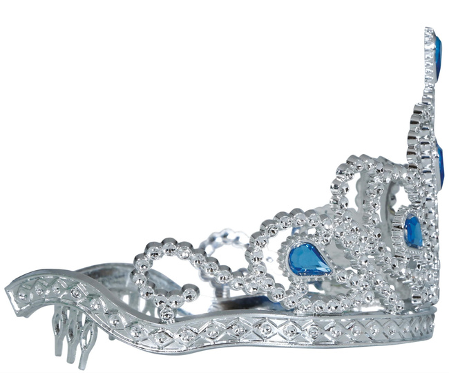 Diadem dziecięcy srebrno - niebieski