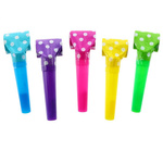 Trąbki papierowe w groszki 5 sztuk