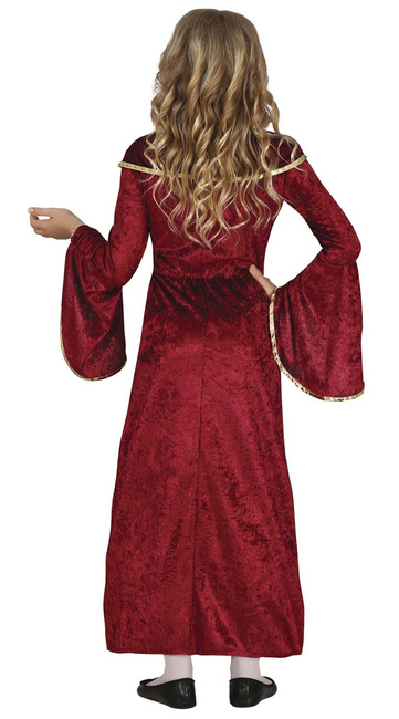 Kostium dziecięcy "Królewna Średniowieczna" czerwona