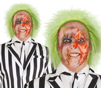 Peruka męska "Szaleniec" zielona neon