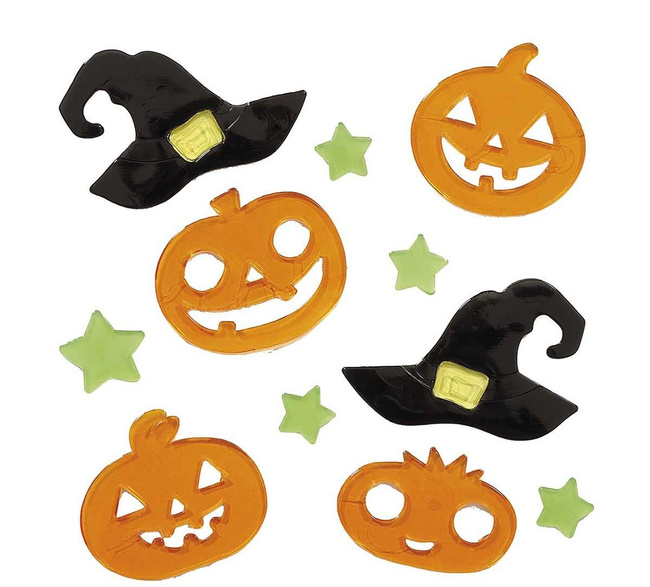 Dekoracja żelowa na szybę DYNIE i KAPELUSZE