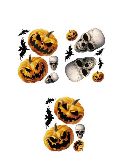 Dekoracja okna DYNIE, CZACHY, NIETOPERZE