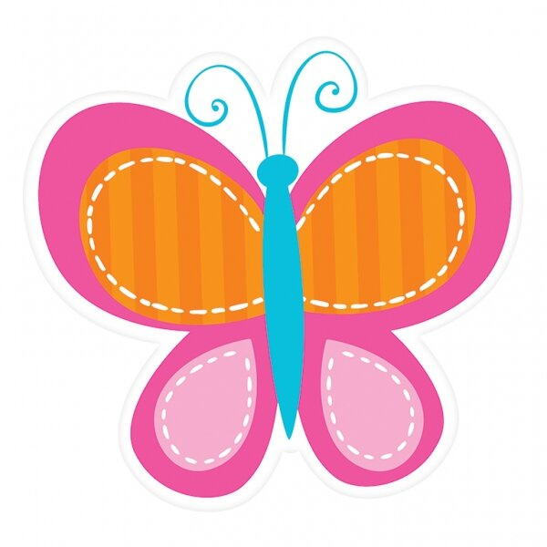 Roczek dziewczynki "Motylki" - dekoracje wycinane 12 sztuk