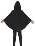 Ponczo z kapturem "Dynia halloweenowa" czarne