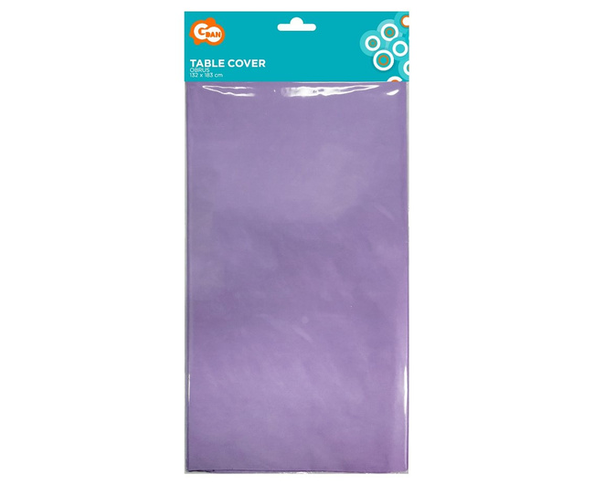 Fioletowy jednokolorowy obrus papierowy 132 x 183 cm