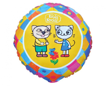 Balon foliowy 18" Kicia Kocia i Pacek, kolor